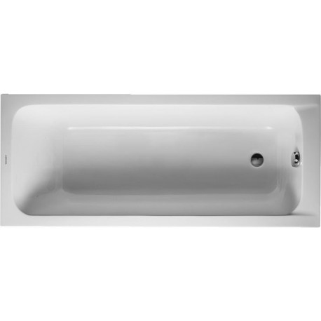 Baignoire rectangulaire D-CODE 1 dossier incliné blanc 1700x700mm