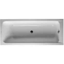 Baignoire rectangulaire D-CODE 1 dossier incliné blanc 1700x700mm