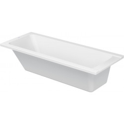 Baignoire rectangulaire D-CODE 1 dossier incliné blanc 1700x750mm