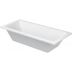 Baignoire rectangulaire D-CODE 1 dossier incliné, blanc 1800 x 800 mm DURAVIT