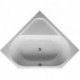 Baignoire d'angle D-CODE 2 dossiers, blanc 1400 x 1400 mm DURAVIT