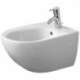 Bidet mural ARCHITECavec trop plein plage de robinettrie 365x580mm 1 trou de robinetterie blanc