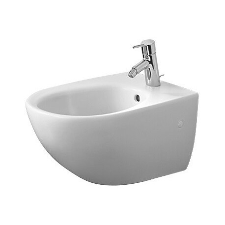 Bidet mural ARCHITECavec trop plein plage de robinettrie 365x580mm 1 trou de robinetterie blanc
