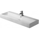 Lavabo Duravit VEROavec trop plein plage de robinettrie 1200x470mm 1 trou de robinetterie blanc
