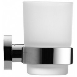 Porte-verre Duravit D-CODE droitavec verre - chroméé