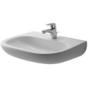 Lavabo Duravit D-CODE MED sans trop pleinavec plage de robinettrie 600x460mm sans trou de robinetterie blanc