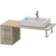 Meuble bas console X-LARGE 548x300x440mm cappuccino haute brillance