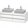 Meuble sous-vasque KETHO 550x1400x496mm blanc mat