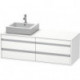 Meuble sous-vasque KETHO 550x1400x496m avec éclairagecken li blanc mat