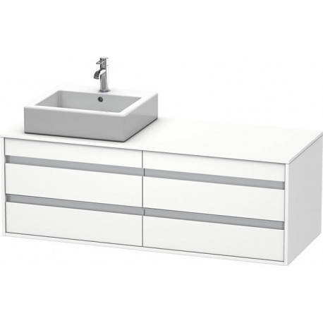 Meuble sous-vasque KETHO 550x1400x496m avec éclairagecken li blanc mat
