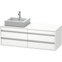 Meuble sous-vasque KETHO 550x1400x496m avec éclairagecken li blanc mat