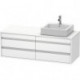 Meuble sous-vasque KETHO 550x1400x496m avec éclairagecken re blanc mat
