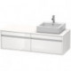 Meuble sous-vasque KETHO 550x1400x426m avec éclairagecken li blanc mat