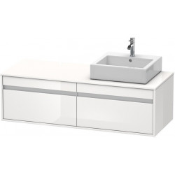 Meuble sous-vasque KETHO 550x1400x426m avec éclairagecken re blanc mat