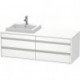 Meuble sous-vasque KETHO 550x1400x496mm WT li blanc mat