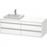Meuble sous-vasque KETHO 550x1400x496mm WT li blanc mat