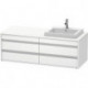 Meuble sous-vasque KETHO 550x1400x496mm WT re blanc mat