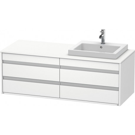 Meuble sous-vasque KETHO 550x1400x496mm WT re blanc mat