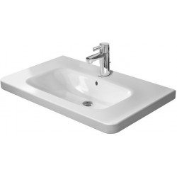 Lavabo meuble Duravit DURASTYLEavec trop plein plage de robinettrie 800x480mm 1 trou de robinetterie blanc
