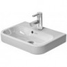 Meuble lave-mains HAPPY D.2avec trop-plein, plage de robinetterie, 500 x 360 mm blanc DURAVIT