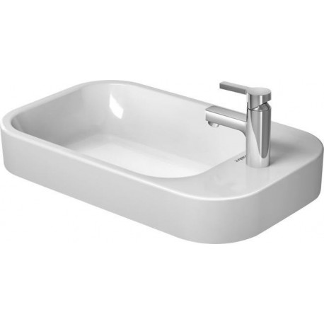 Vasque à poser HAPPY D.2avec débordement trou B 650x400mm geschl 1 trouwe