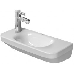 Lave-mains Duravit DURASTYLE sans trop pleinavec plage de robinettrie 500x220mm 1 trou de robinetterie li we