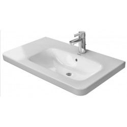 Lavabo meuble Duravit DURASTYLE vasque droiteavec trop plein plage de robinettrie 800x480mm 1 trou de robinetterie blanc