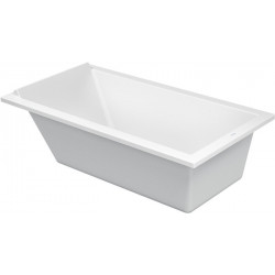 Baignoire rectangulaire STARCK 1 dossier incliné 1700x900mm blanc