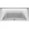 Baignoire rectangulaire STARCK 2 dossier incliné 1900x900mm blanc