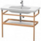 Porte-serviettes DURASTYLE 440x940mmavec étagèdroiteblanc mattt/noyer massif