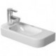 Lave-mains Duravit HAPPY D.2 sans trop pleinavec plage de robinettrie 500x220mm 1 trou de robinetterie blanc