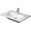 Lavabo pour meuble ME by Starck 830mm blanc soie mat avec trop-plein, avec trou B, 1 trou pour robinet