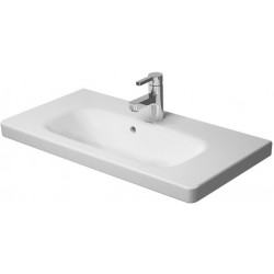 Lavabo meuble Duravit DURASTYLE COMPACTavec trop plein plage de robinettrie 785x400mm 1 trou de robinetterie blanc