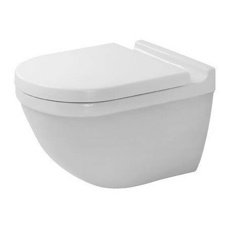 WC suspendu STARCK 3 RIMLESS ti 360x540mm blanc