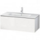 Meuble sous-vasque L-CUBE 1020x481x400mm blanc brillant lack