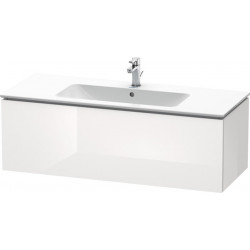 Meuble sous-vasque L-CUBE 1220x481x400mm blanc brillant