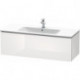 Meuble sous-vasque L-CUBE 1220x481x400mm blanc brillant lack