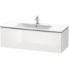 Meuble sous-vasque L-CUBE 1220x481x400mm blanc brillant lack