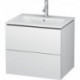 Meuble sous-vasque L-CUBE 620x481x550mm blanc mat