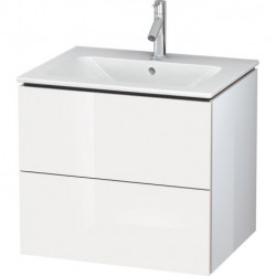 Meuble sous-vasque L-CUBE 620x481x550mm blanc brillant lack
