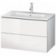 Meuble sous-vasque L-CUBE 820x481x550mm blanc brillant