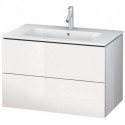 Meuble sous-vasque L-CUBE 820x481x550mm blanc brillant lack