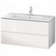 Meuble sous-vasque L-CUBE 1020x481x550mm blanc brillant