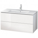 Meuble sous-vasque L-CUBE 1020x481x550mm blanc brillant