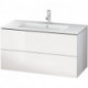 Meuble sous-vasque L-CUBE 1020x481x550mm blanc brillant lack