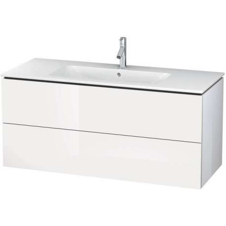 Meuble sous-vasque L-CUBE 1220x481x550mm blanc brillant