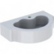 Lavabo Geberit Bambini pour enfants, 60x40cm, troude robinetterie au centre, sans trop-plein, Blanc