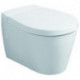 Abattant WC VISIT avec couvercle, charnières chromées, blanc GEBERIT
