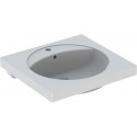 Lavabo Geberit PRECIOSA 600x550mm avec trou pour robinetavec trop plein blanc KT