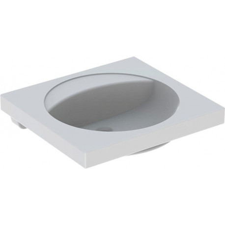 Lavabo Geberit PRECIOSA 600x550mm sans trou de robinetterie sans trop plein blanc KT